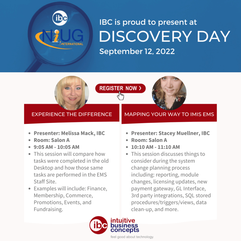 IBC is presenting at NiUG Discovery Day